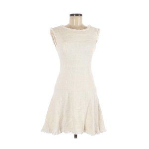 Rebecca Taylor Sleeveless Tweed Drop Waist Dress